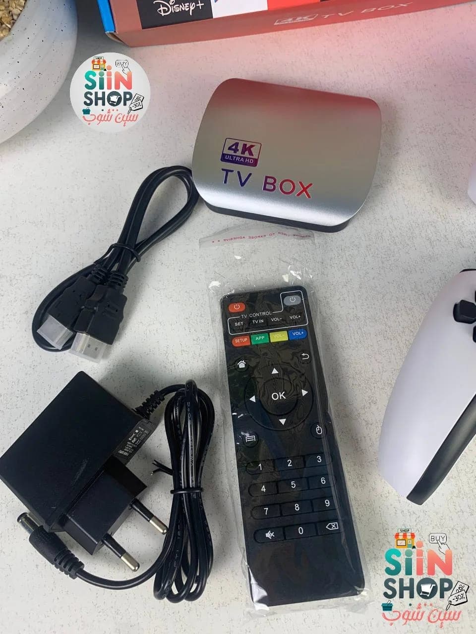 جهاز استقبال مدمج مع جهاز العاب اندرويد 4k  5
