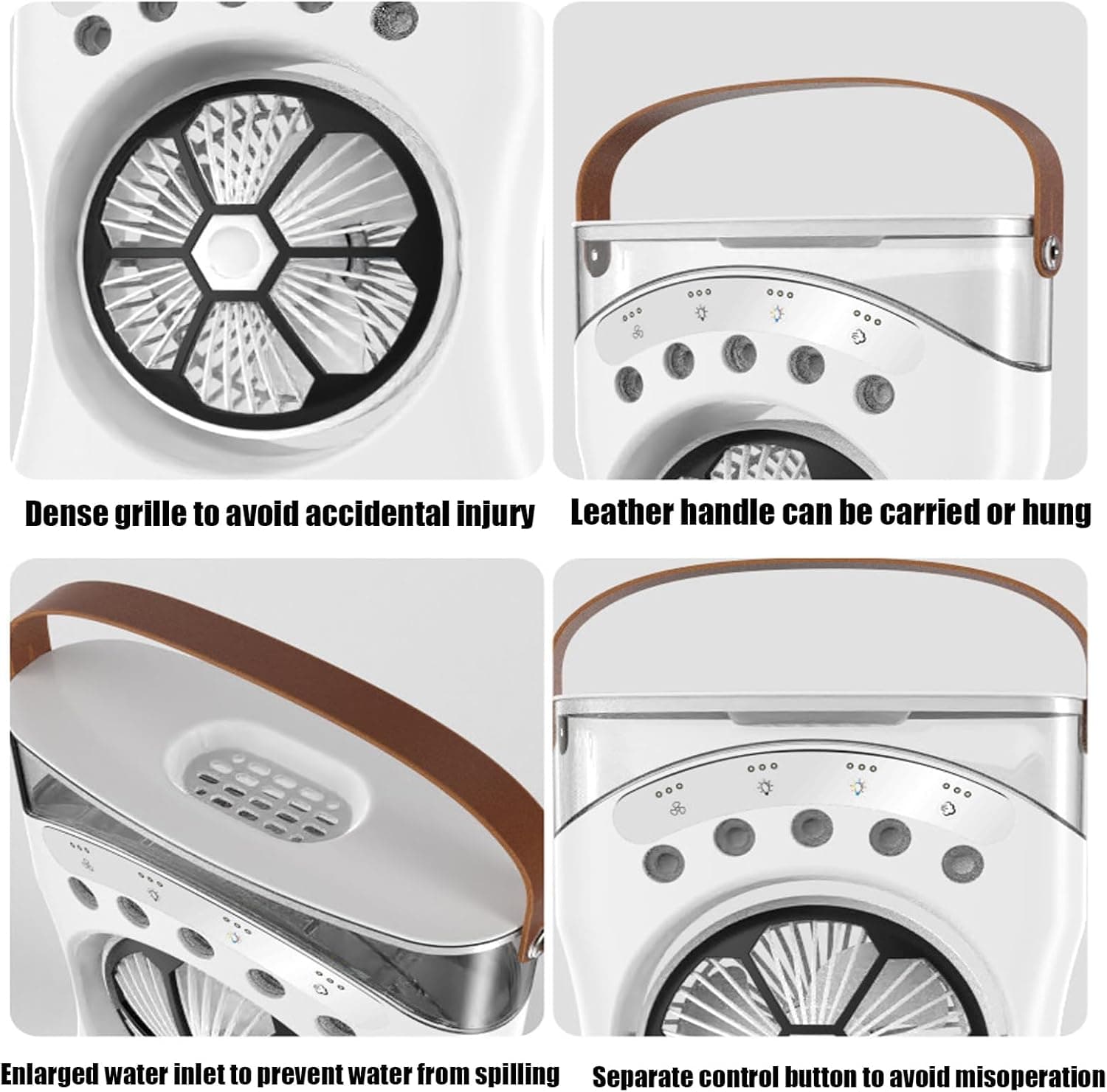 Ventilateur Brumisateur de Bureau Portable USB avec Éclairage - مروحة المكتب الذكية برذاذ الماء والترطيب بـ 3 سرعات 6