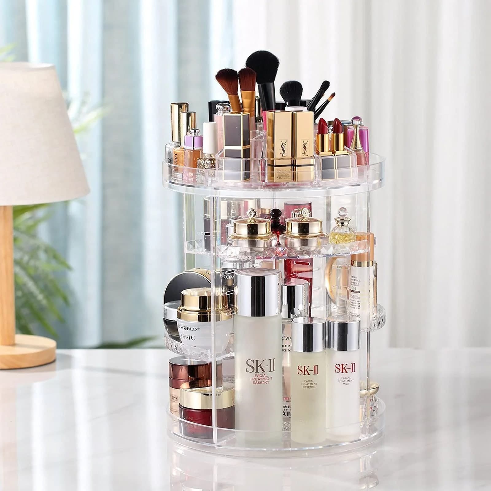 Organisateur de maquillage rotatif à 360 ° en Crystal acrylique 2