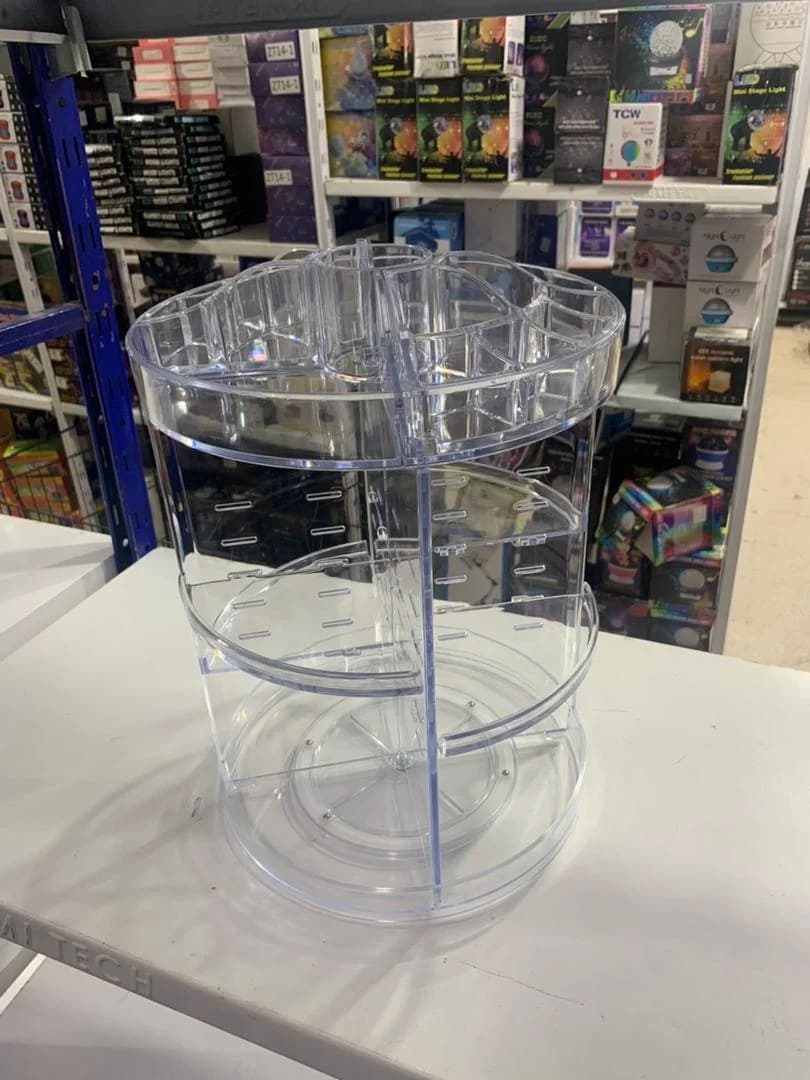Organisateur de maquillage rotatif à 360 ° en Crystal acrylique 4
