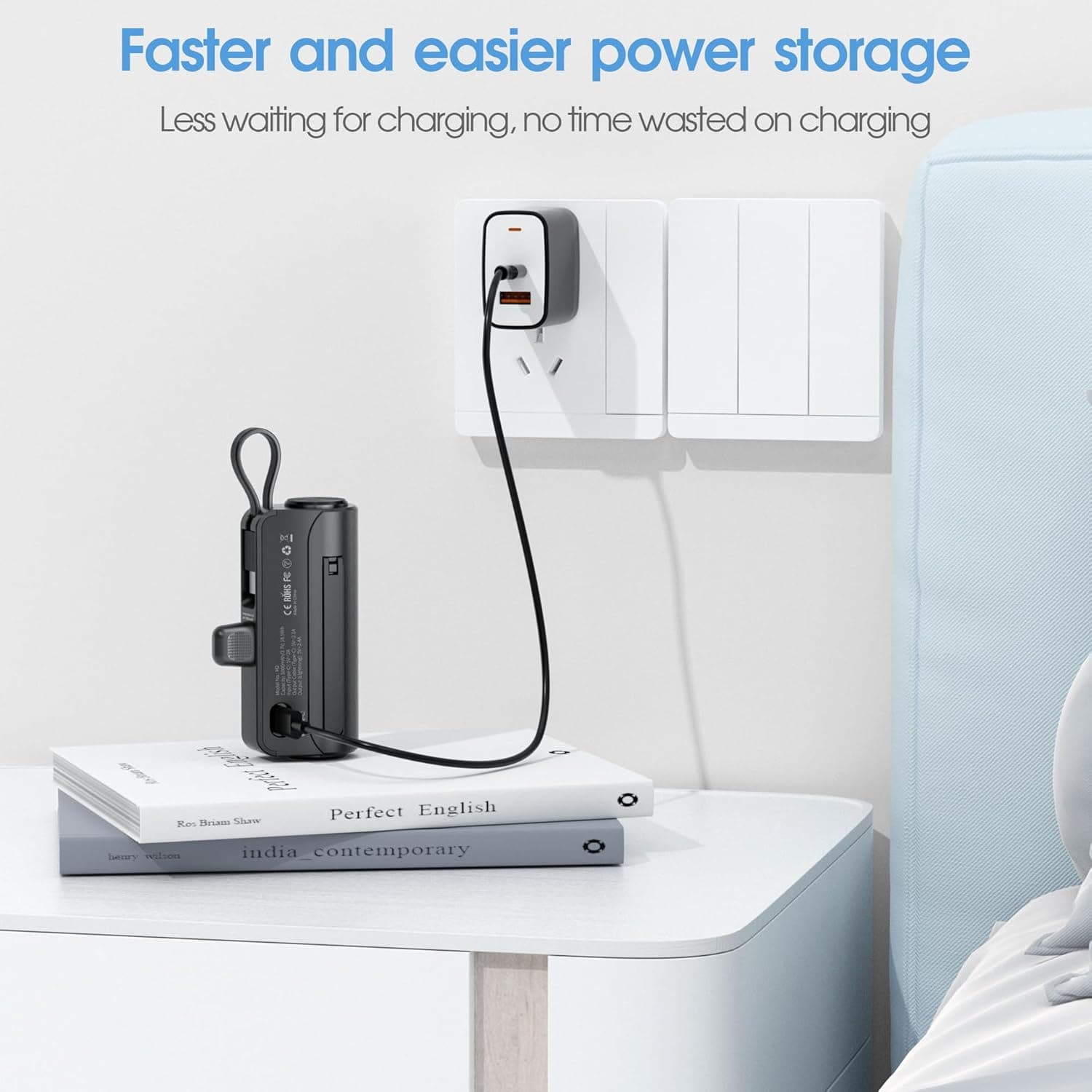 Mini Power Bank Portable Anker 10W 5000mAh avec Connecteur Direct - باور بانك مصغر ومحمول 4