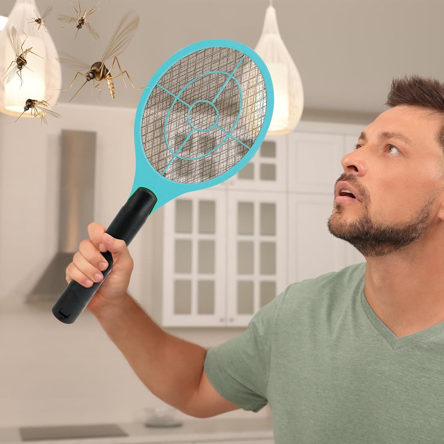 Raquette Trappe à SWAT Anti-Insectes Électrique Portable - مضرب الحشرات الكهربائي المحمول 2