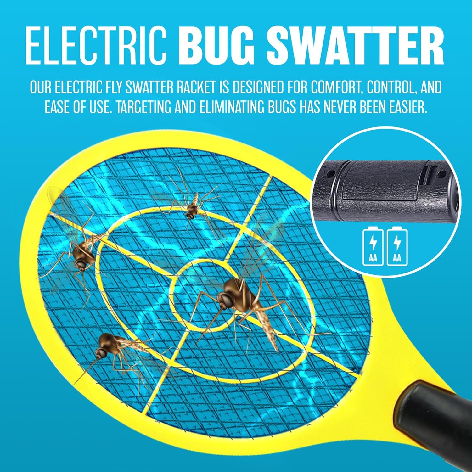 Raquette Trappe à SWAT Anti-Insectes Électrique Portable - مضرب الحشرات الكهربائي المحمول 4