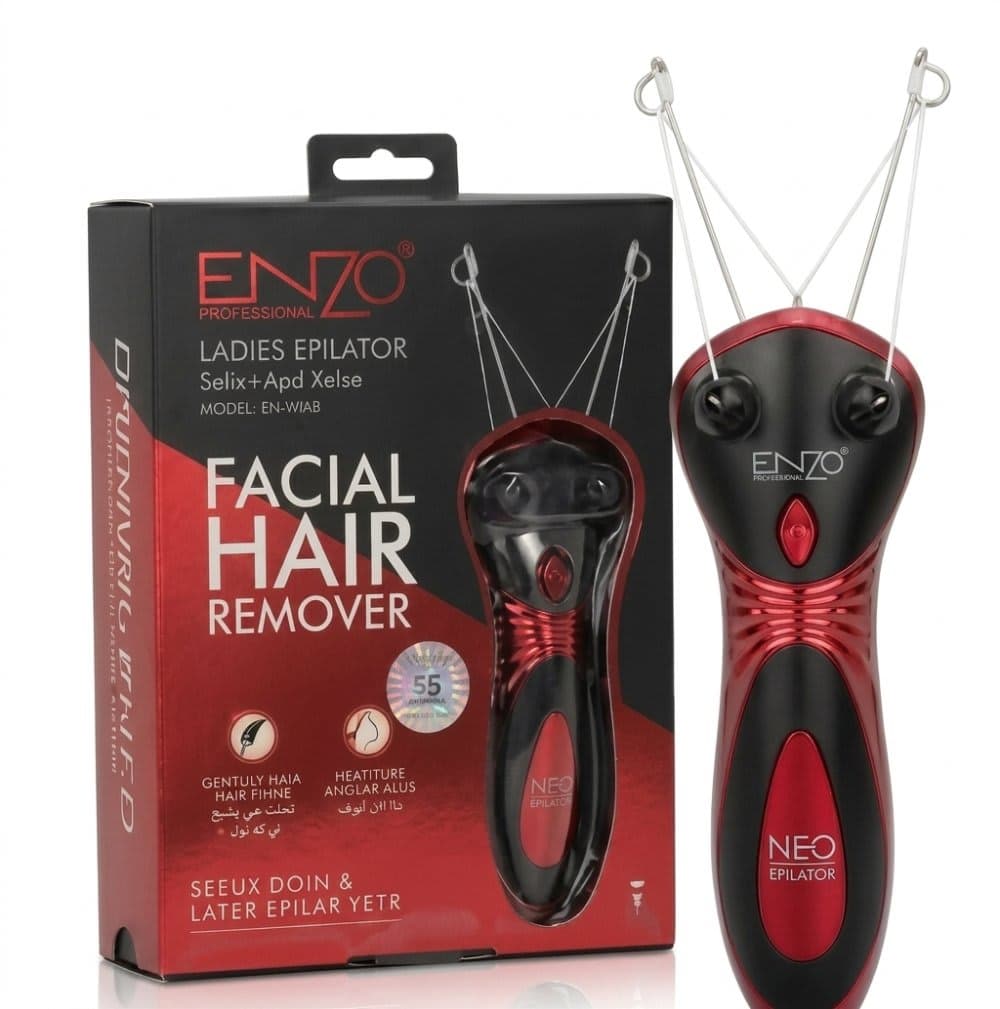 آلة إزالة شعر الوجه بالخيط الكهربائية من ENZO Professional - بشرة ناعمة كالحرير في دقائق 4