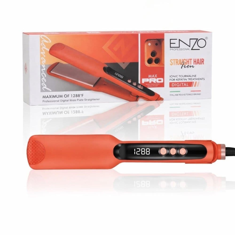 مكواة الشعر الاحترافية ENZO Max Pro - النسخة المتطورة للشعر المعالج بالكرياتين والبروتين 2
