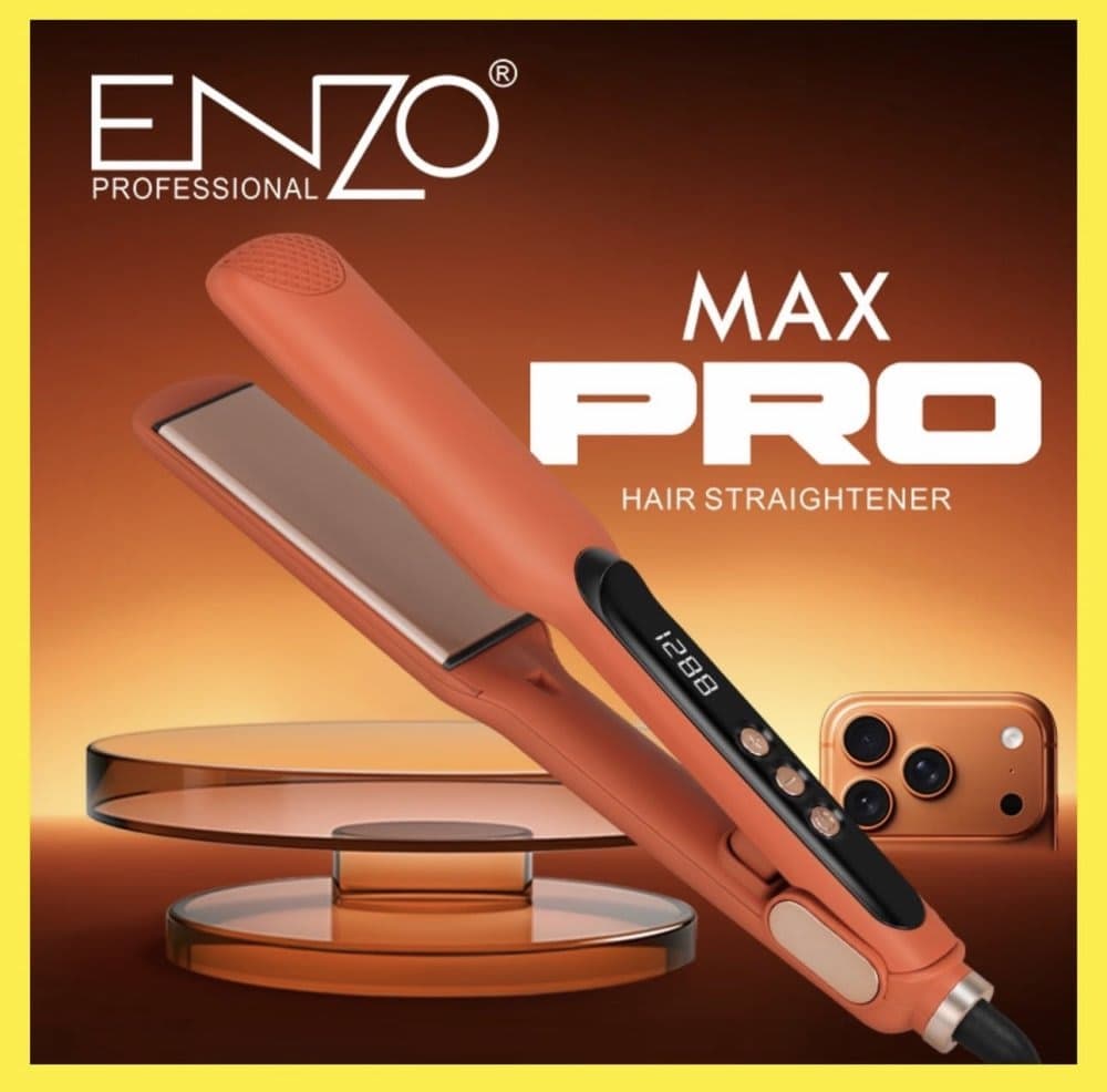 مكواة الشعر الاحترافية ENZO Max Pro - النسخة المتطورة للشعر المعالج بالكرياتين والبروتين 4