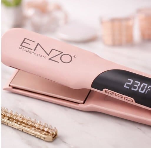 مكواة شعر ENZO الاحترافية بتقنية النانو سيراميك – نعومة تدوم طويلاً. 4