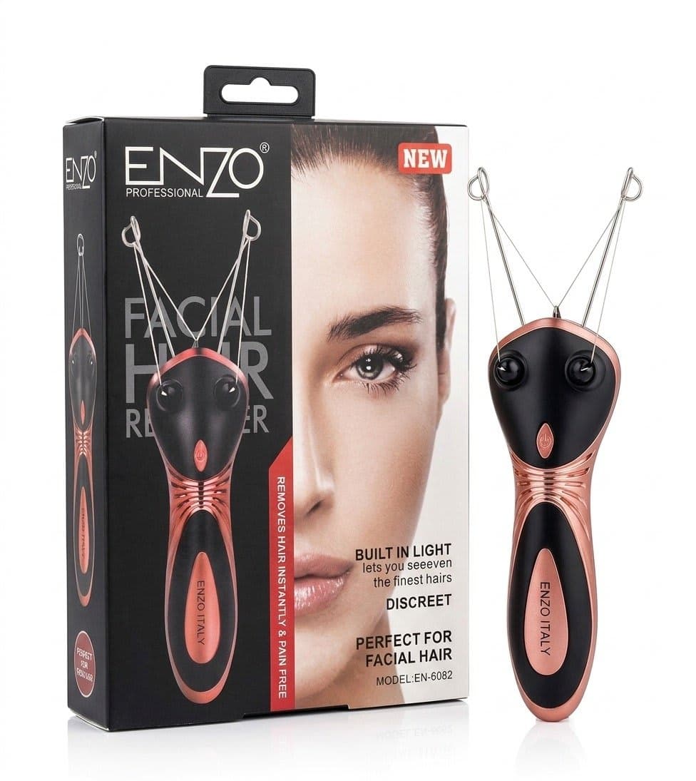 جهاز ENZO Professional (EN-6082) المطور لإزالة شعر الوجه بالخيط – مع إضاءة LED مدمجة لنتائج مثالية 2