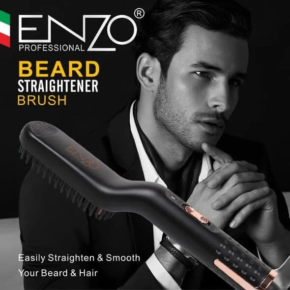 مشط Enzo الاحترافي لتمليس اللحية والشعر – تقنية السيراميك لمظهر ناعم ومرتب في ثوانٍ 3