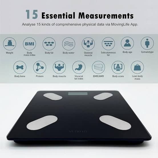 ميزان الجسم الذكي (Smart Scale) عالي الدقة – متابعة الوزن والبيانات الصحية عبر الهاتف (يتحمل حتى 180 كغ) 2