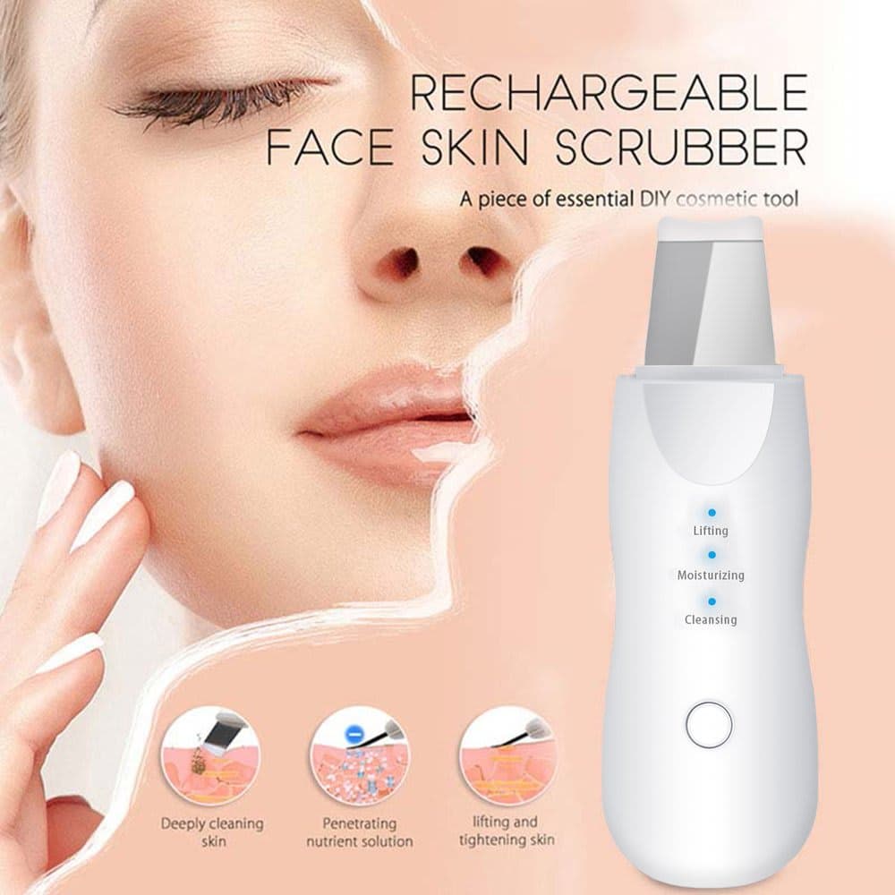 جهاز UltraSonic Skin Scrubber من MUYE – منظف ومقشر البشرة بالموجات فوق الصوتية لشد وتجديد حيوية الوجه 3