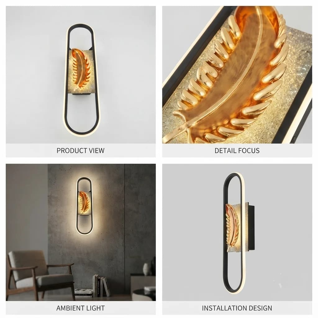 applique murale LED moderne  plume 2