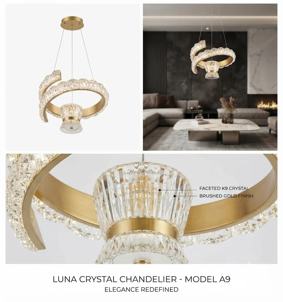 Lustre en cristal de luxe 2