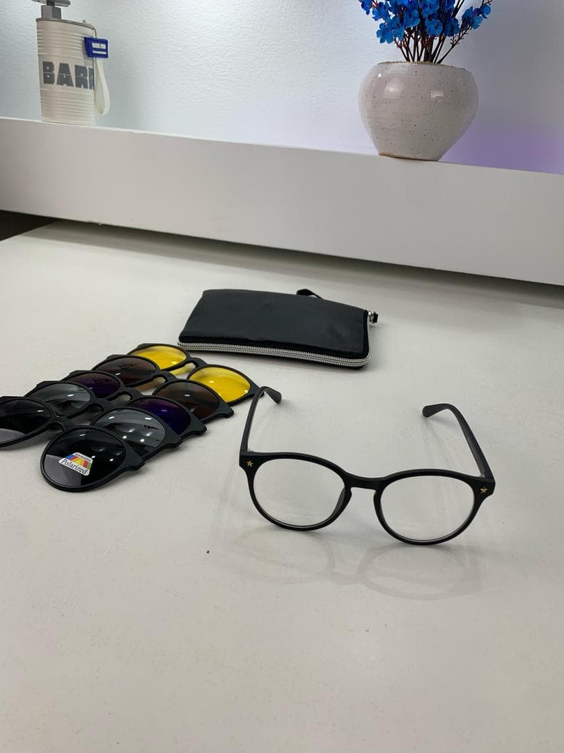 Lunette 6 En 1 2231A Optique / Soleil / Nuit - نظارات شمسية مغناطيسية 2