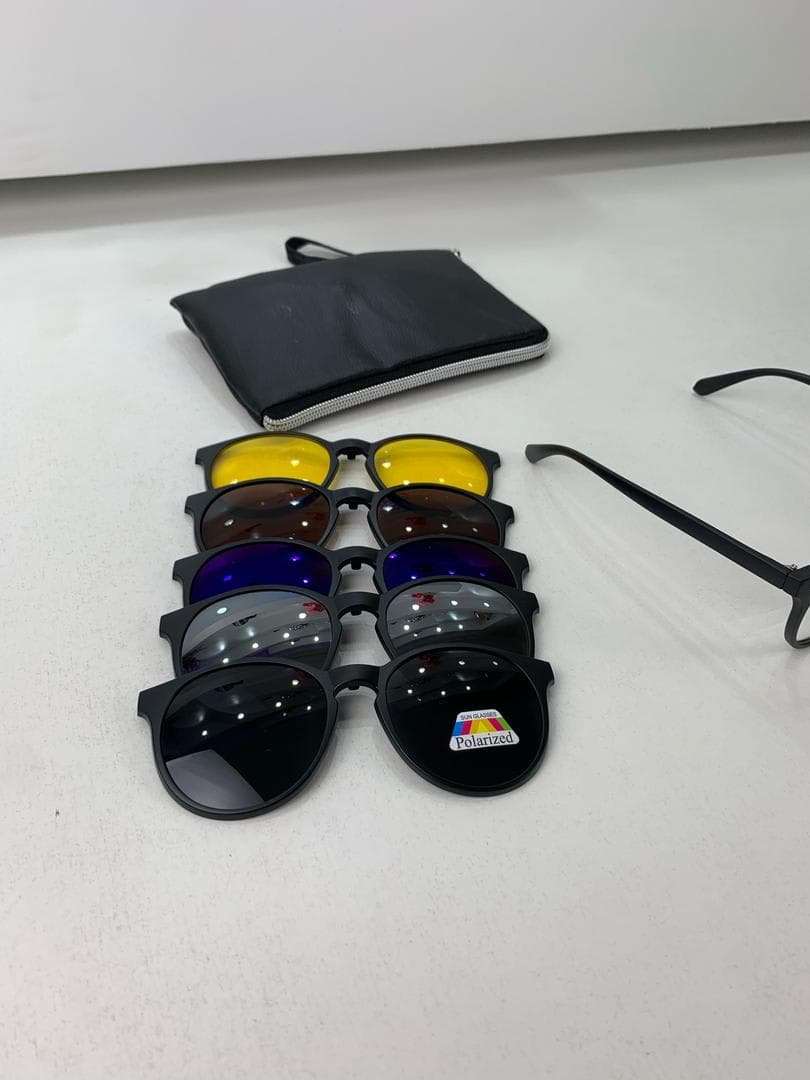 Lunette 6 En 1 2231A Optique / Soleil / Nuit - نظارات شمسية مغناطيسية 3