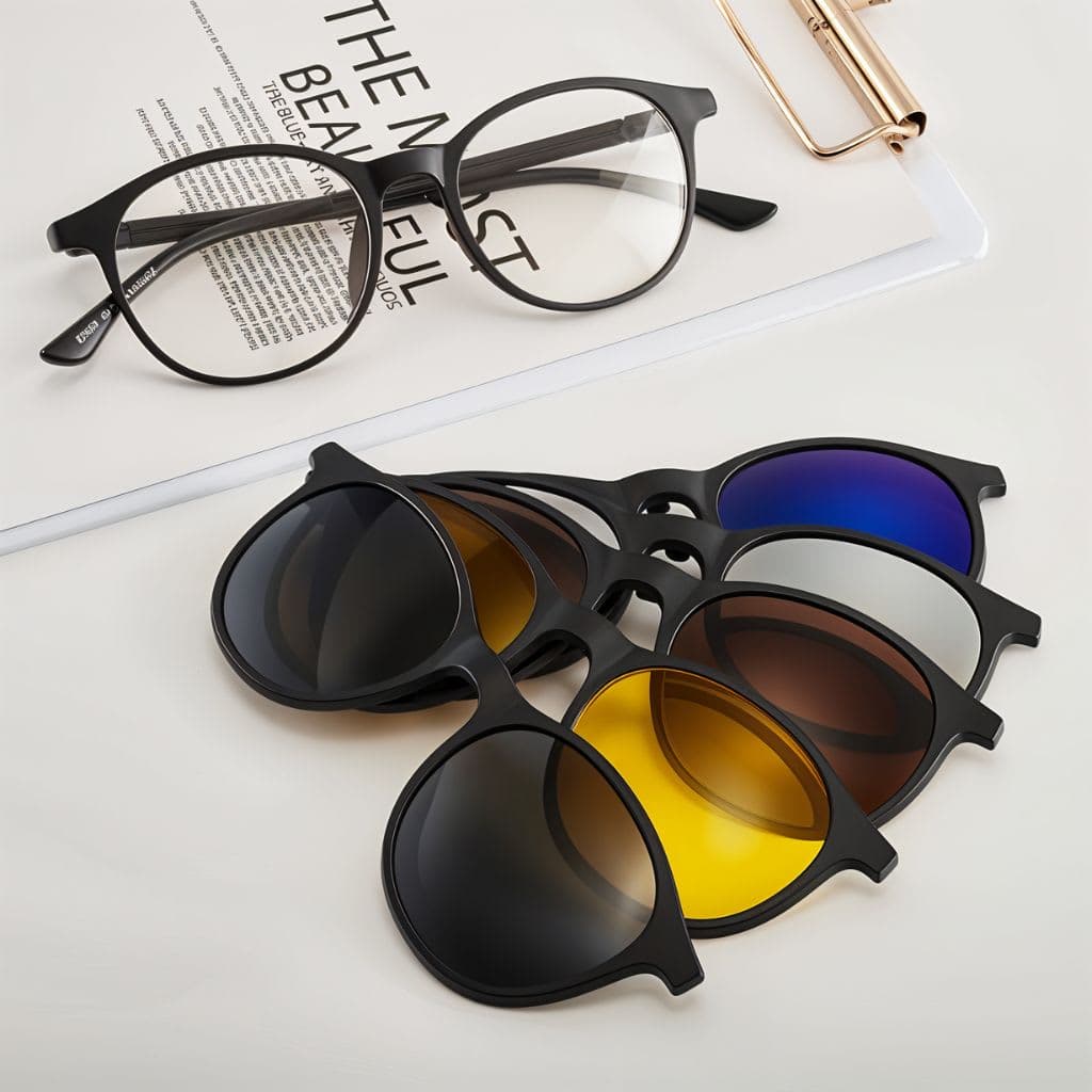 Lunette 6 En 1 2231A Optique / Soleil / Nuit - نظارات شمسية مغناطيسية 5