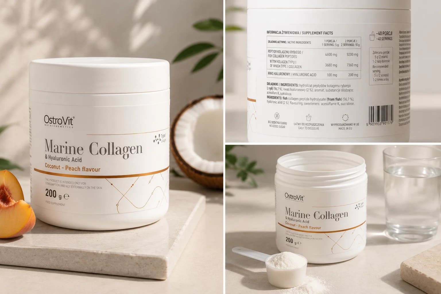 Collagène كابا  Marin OstroVit 200g + Acide Hyaluronique (Importé) 2