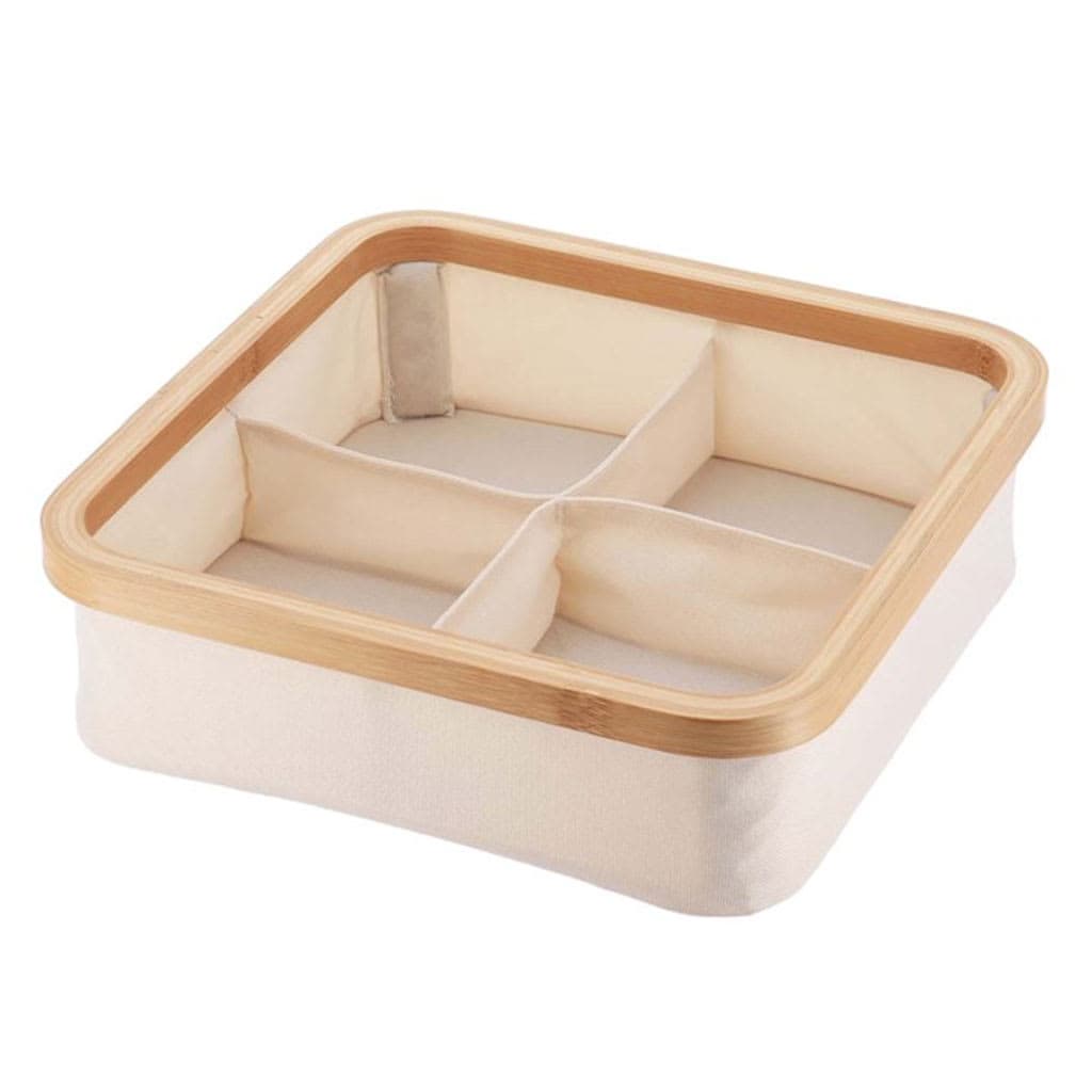 Panier de rangement pour salle de bain en feutre tissé 4 compartiments  3