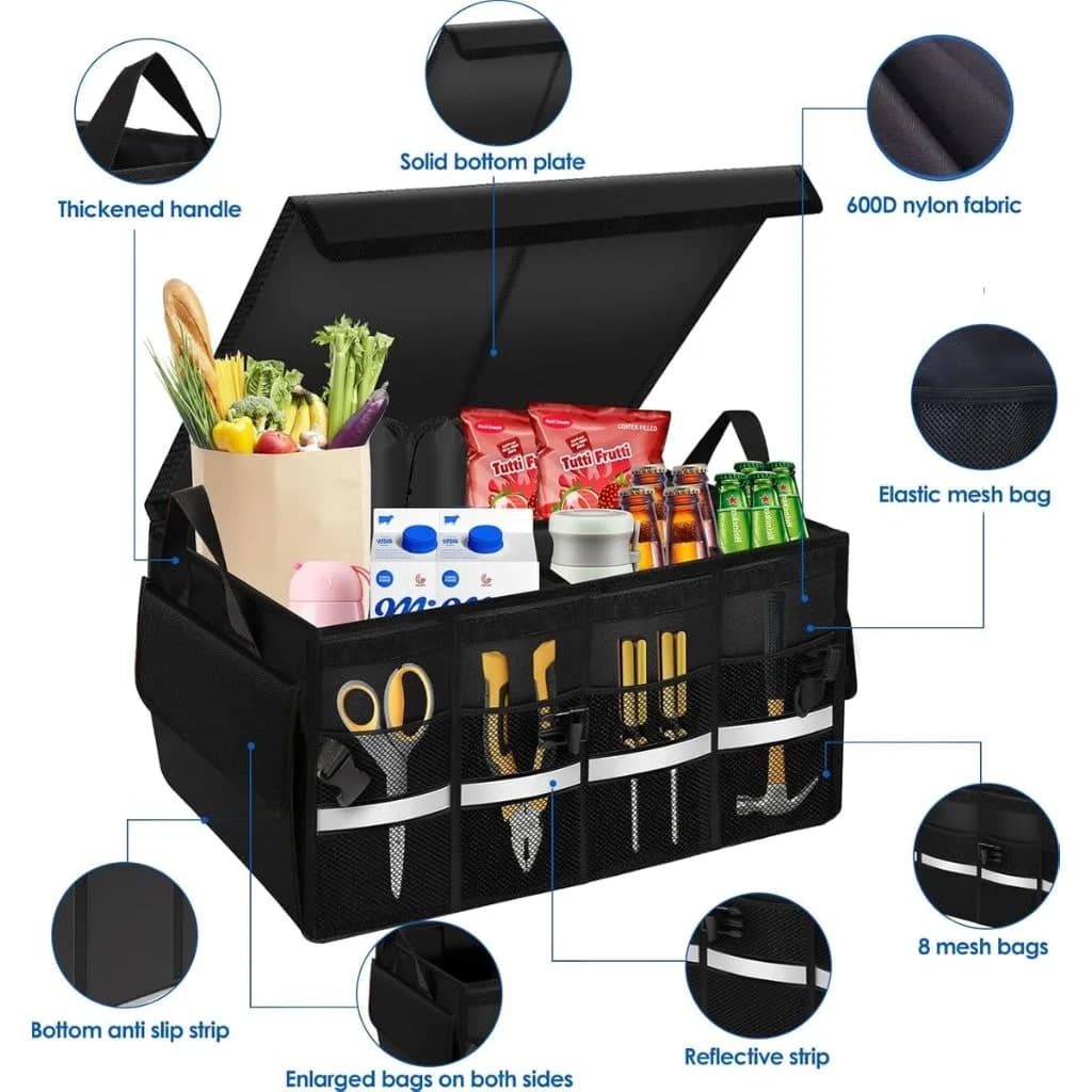 Organisateur de Coffre Pliable et Imperméable avec Multi-Compartiments  2
