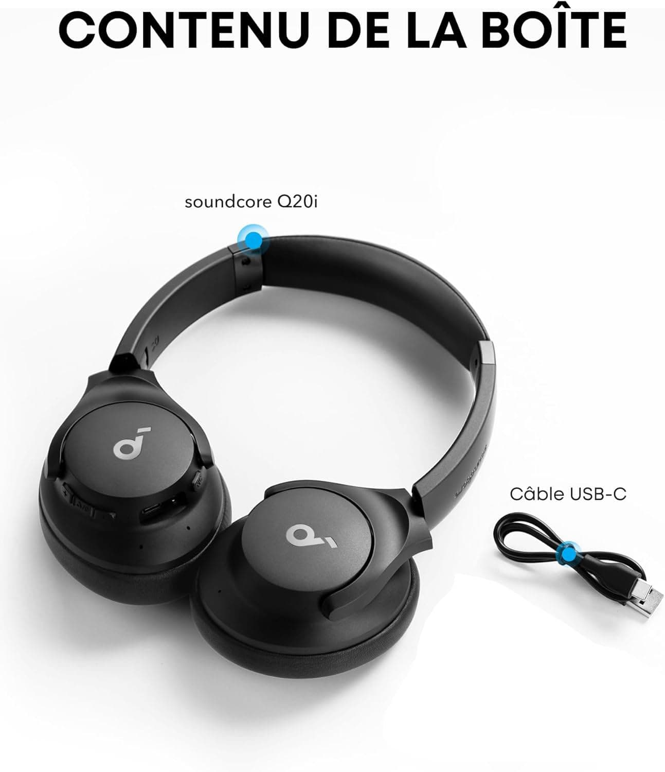 Casque Sans Fil Anker Q20i avec Réduction de Bruit Active  4