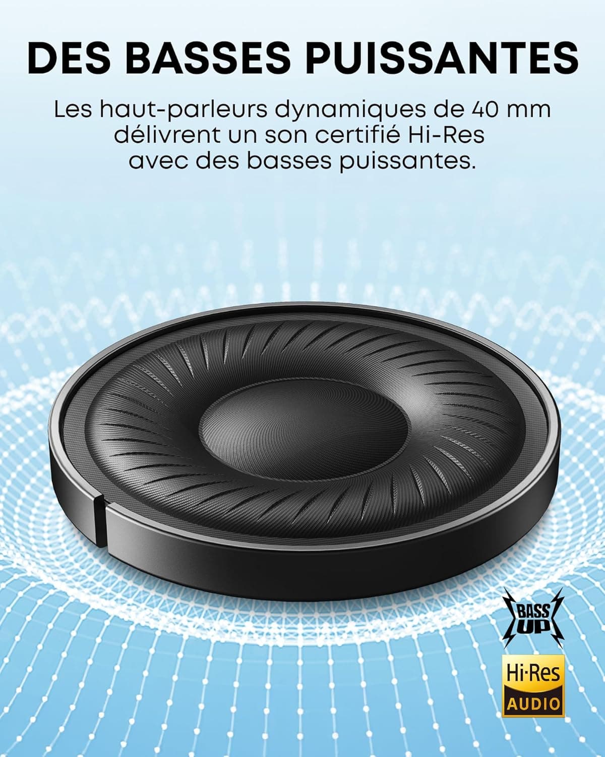 Casque Sans Fil Anker Q20i avec Réduction de Bruit Active  6