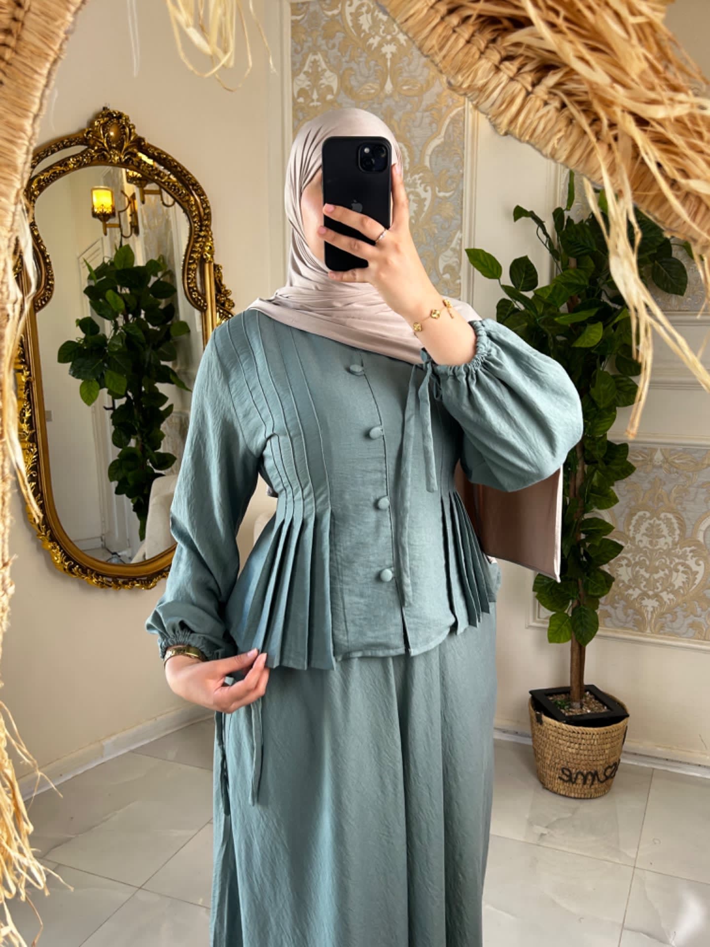 Ensemble Rosa bleu turquoise  3