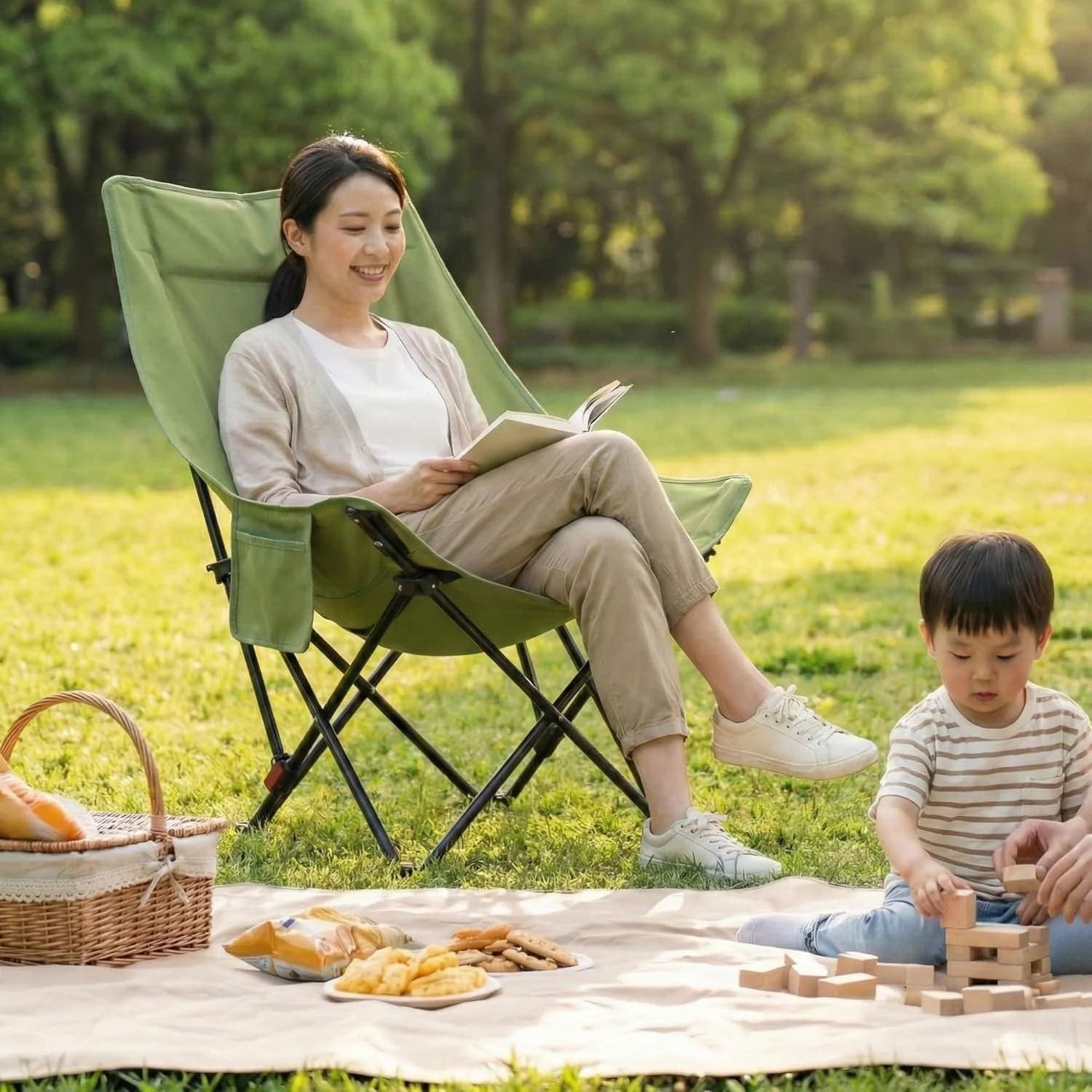 Chaise de Camping Pliante avec Dossier Réglable 5
