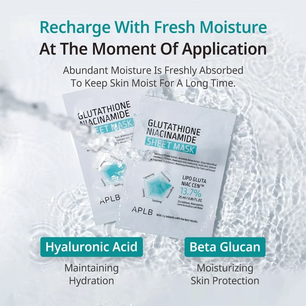 APLB Glutathione Niacinamide Sheet Mask 2
