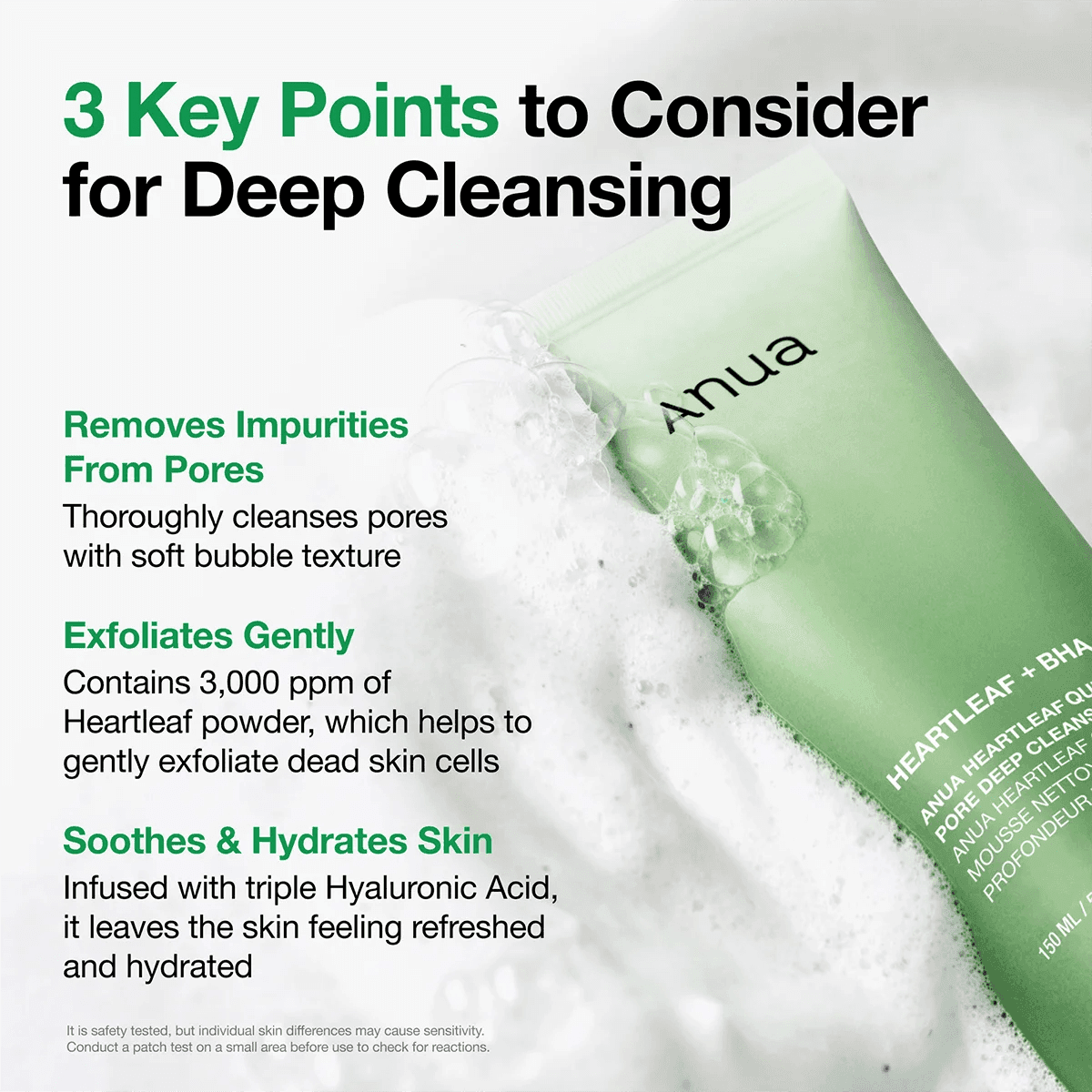 Anua Heartleaf Quercetinol Pore Deep Cleansing Foam 150ml 4