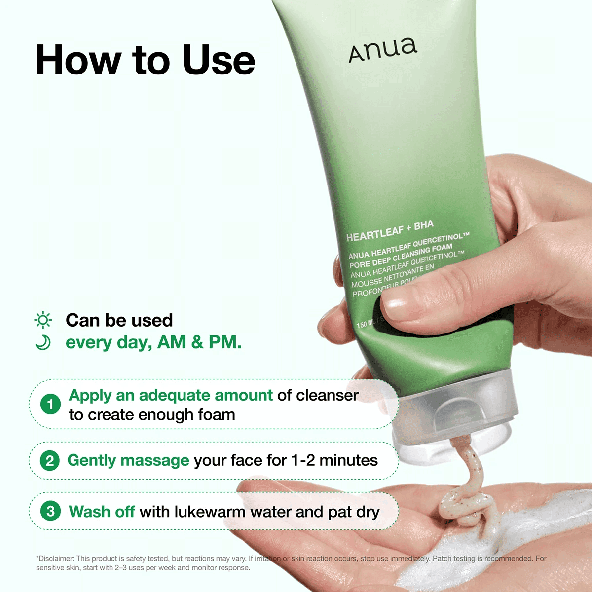 Anua Heartleaf Quercetinol Pore Deep Cleansing Foam 150ml 5