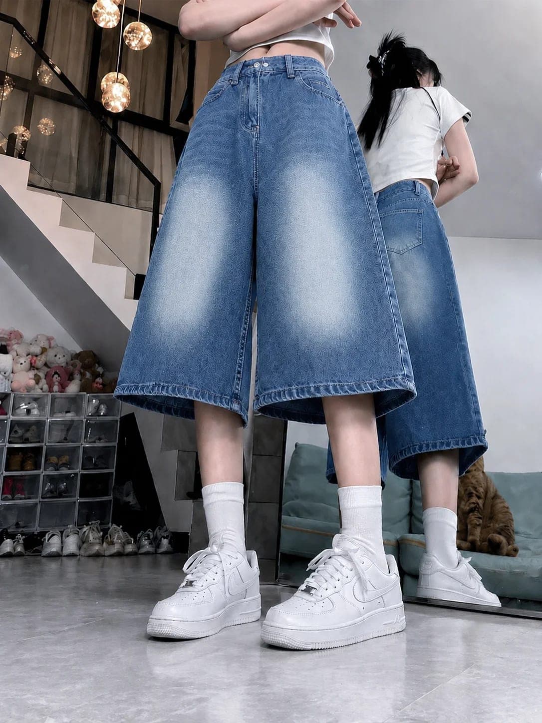 BAGGY JORT BLUE GIRLS