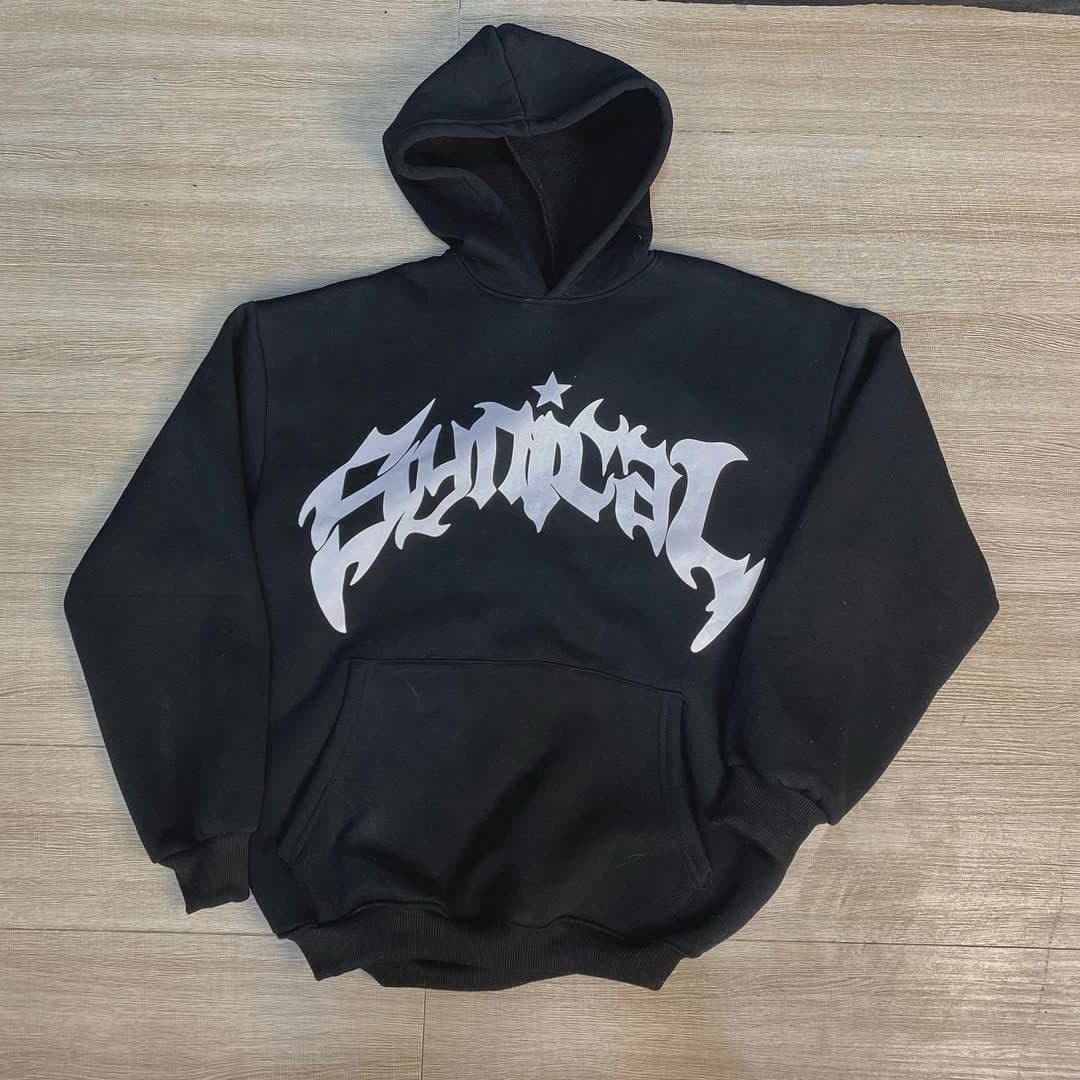Hoodie oversize Angel Wing High Quality BLACK 3