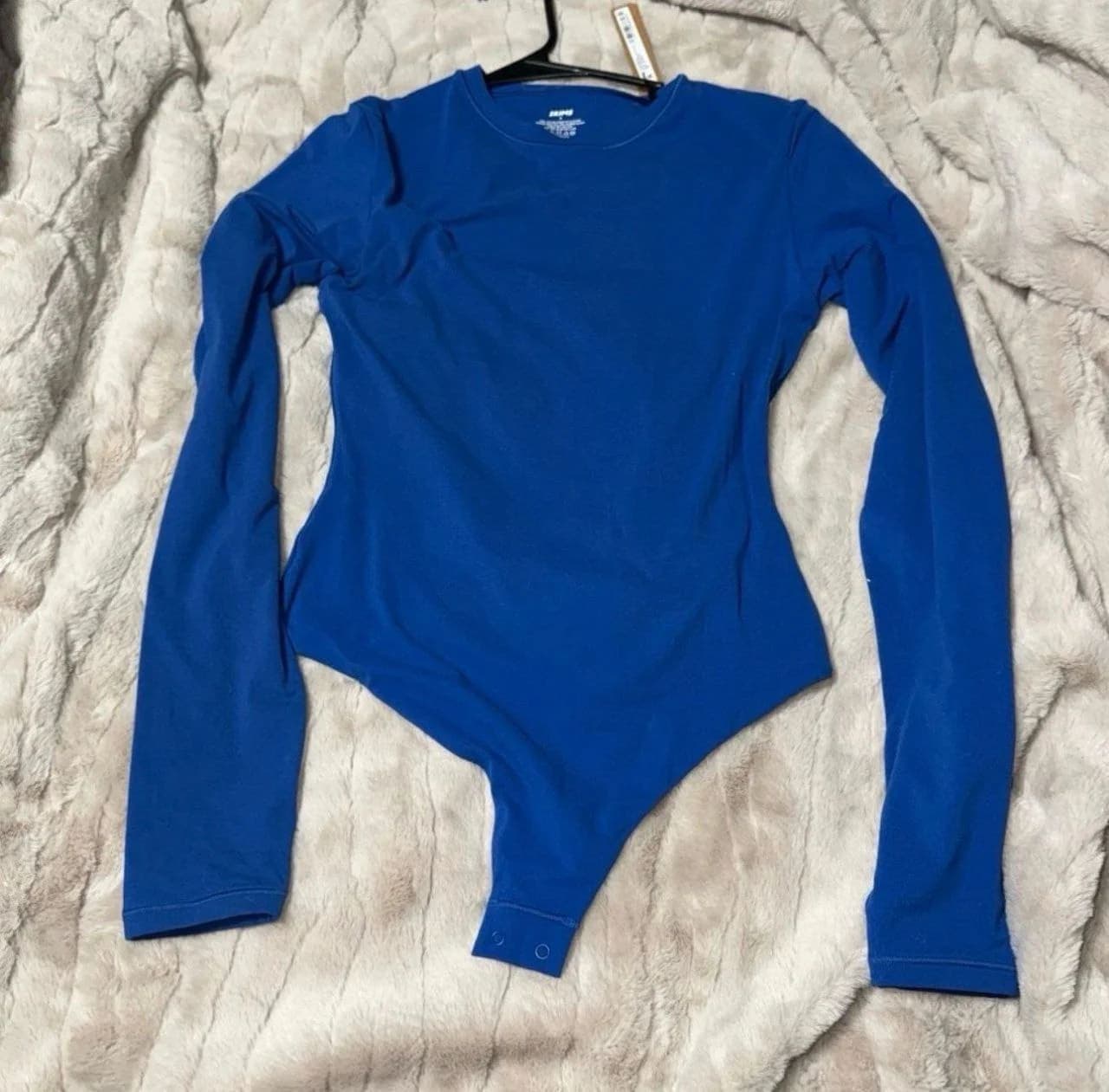 Long sleeve cotton blue bodysuit  3