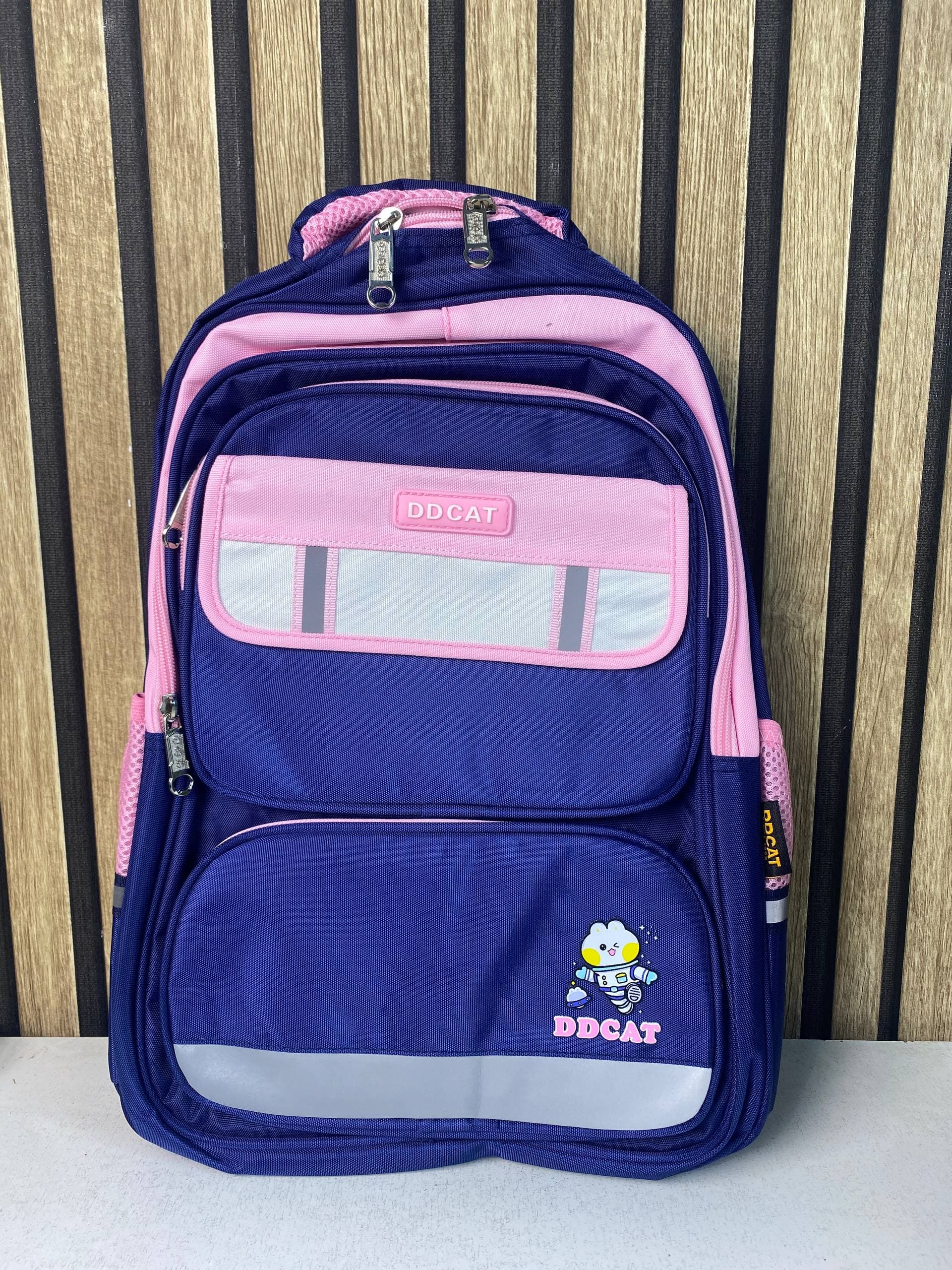 Sac à Dos Scolaire Style Kawaii Grand Volume Tissu Imperméable Rose et Bleu SACKDS07RSB - حقيبة مدرسية بتصميم كاوايي 2