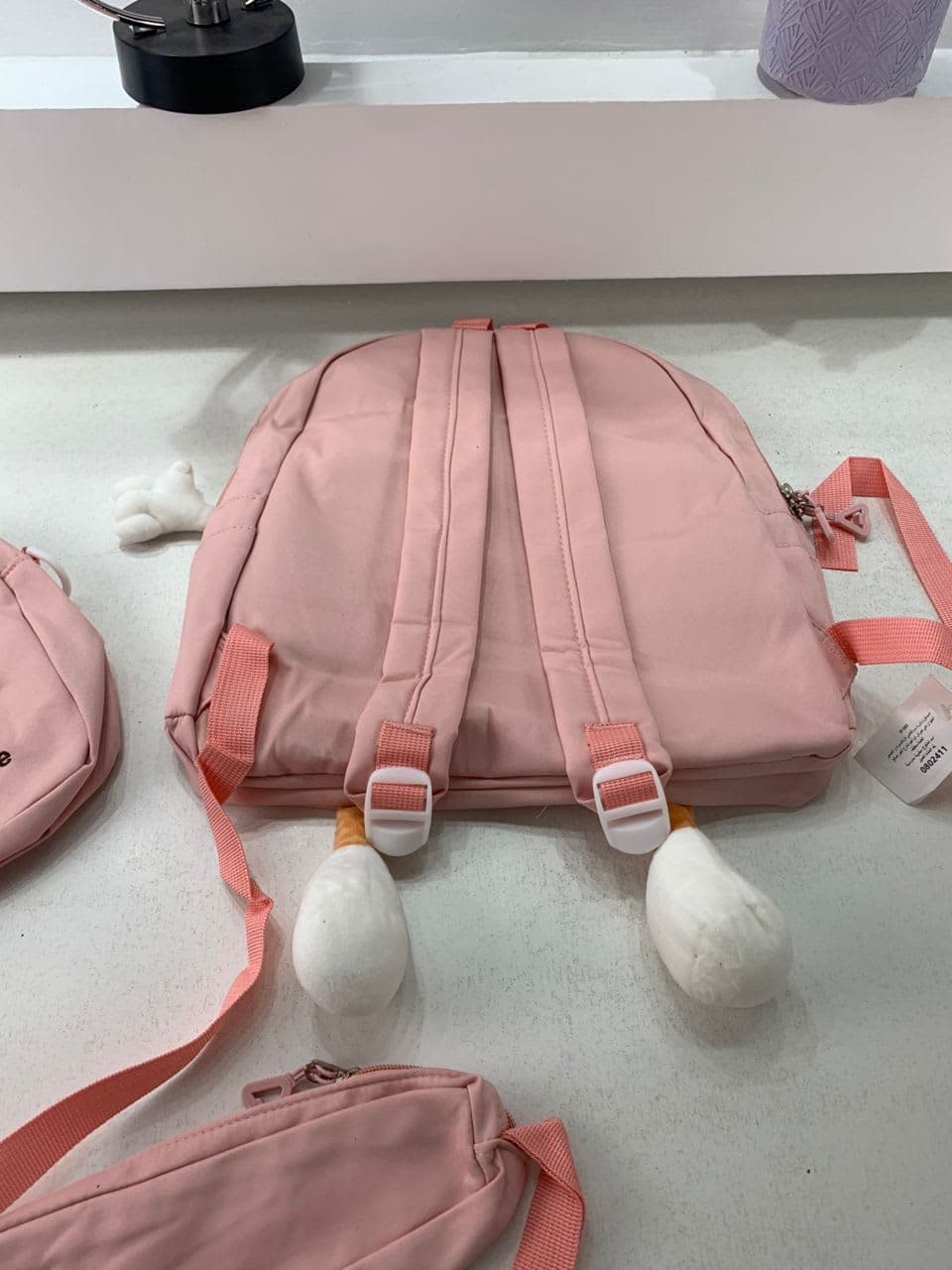 Ensemble de sacs d’école Kawai pour adolescents 3Pcs Language Rose – محفظة 3 قطع كاواي وردي 4
