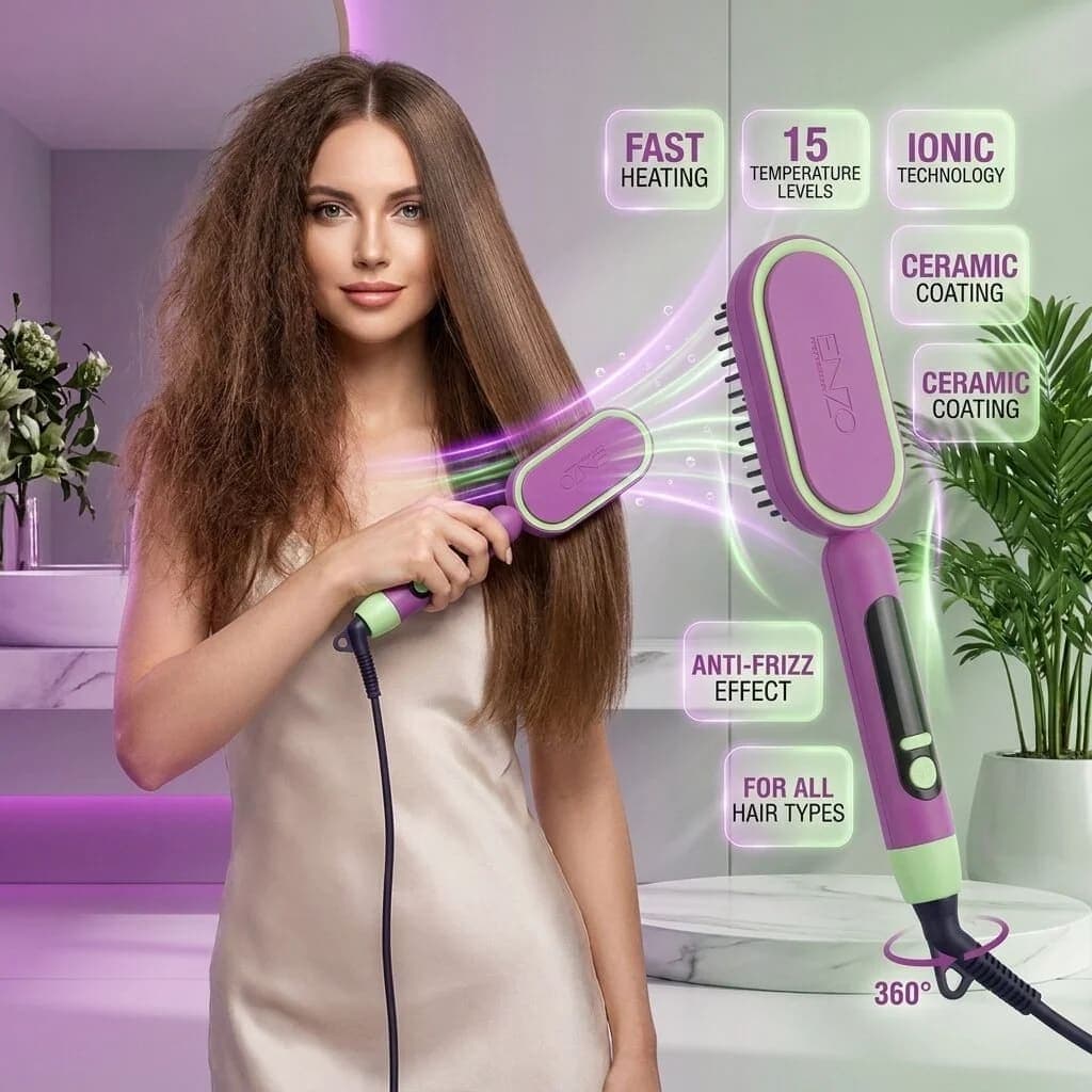 فرشاة الشعر الحرارية انزو الاصلية professionnel  2