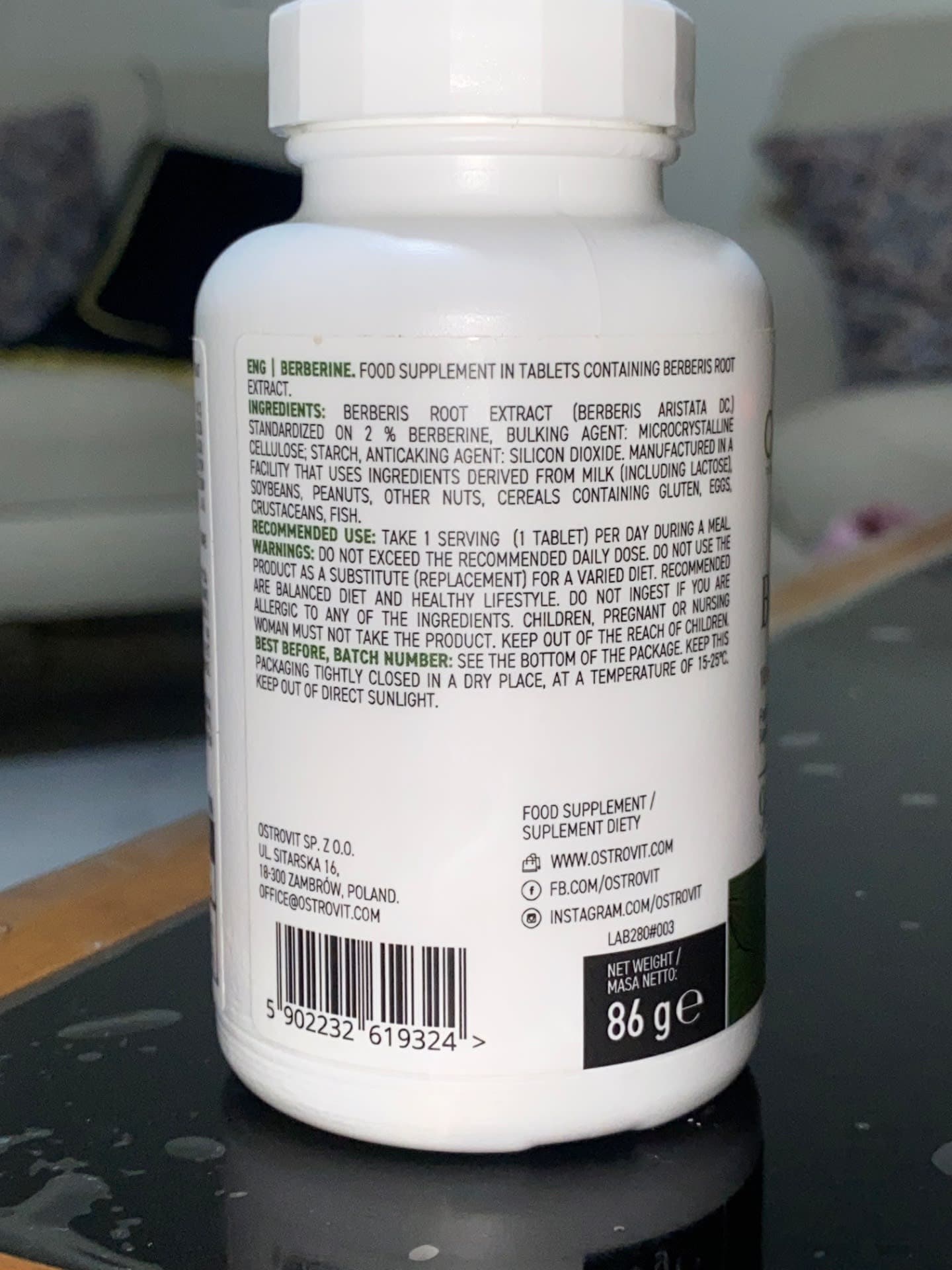 OstroVit Berberine VEGE – 90 Tablets 3