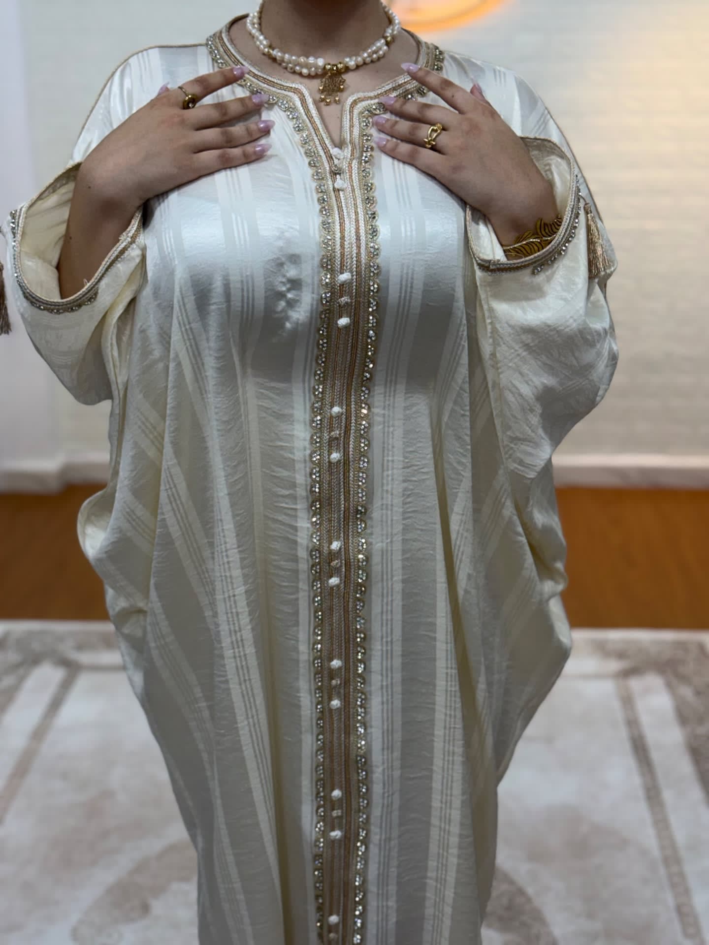 Chauve souris Blanc Caftan   3