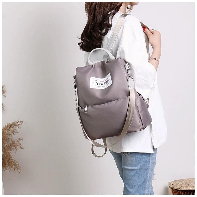 Sac à dos oxford Antivol étanche Pour Femme - Gris 2