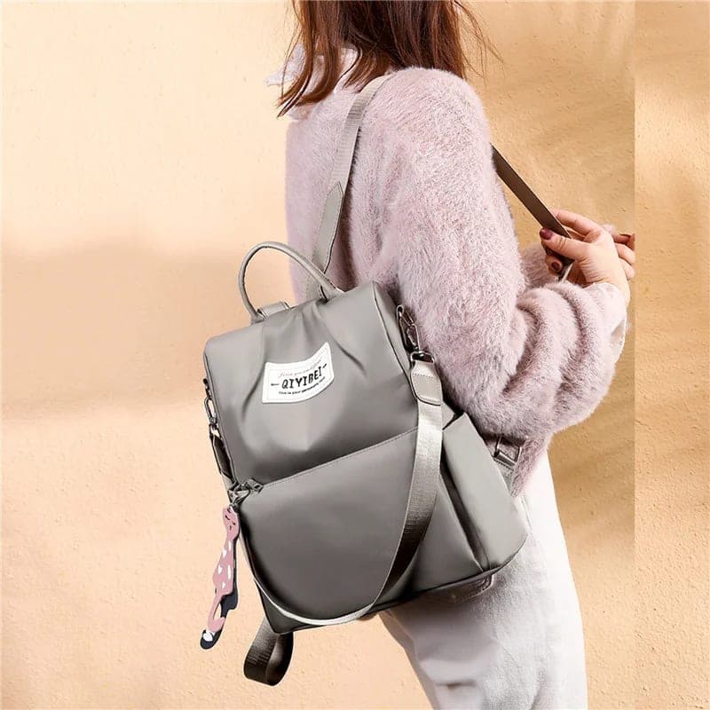 Sac à dos oxford Antivol étanche Pour Femme - Gris 4