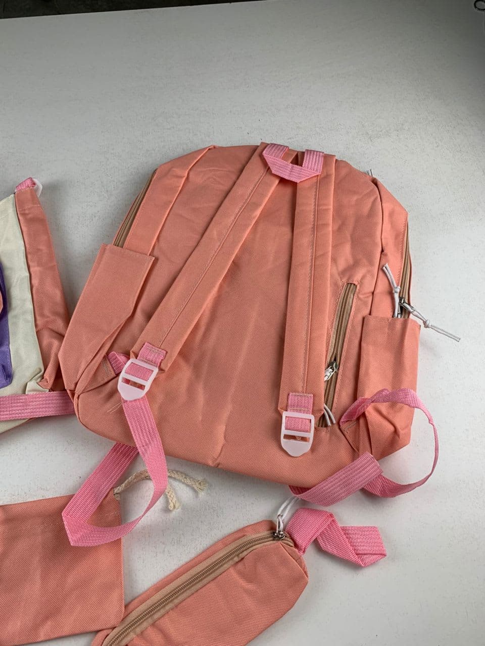 Ensemble de sacs d’école Kawai pour adolescents 5Pcs Guiyu V1 Rose – محفظة 5 قطع كاواي وردي 4