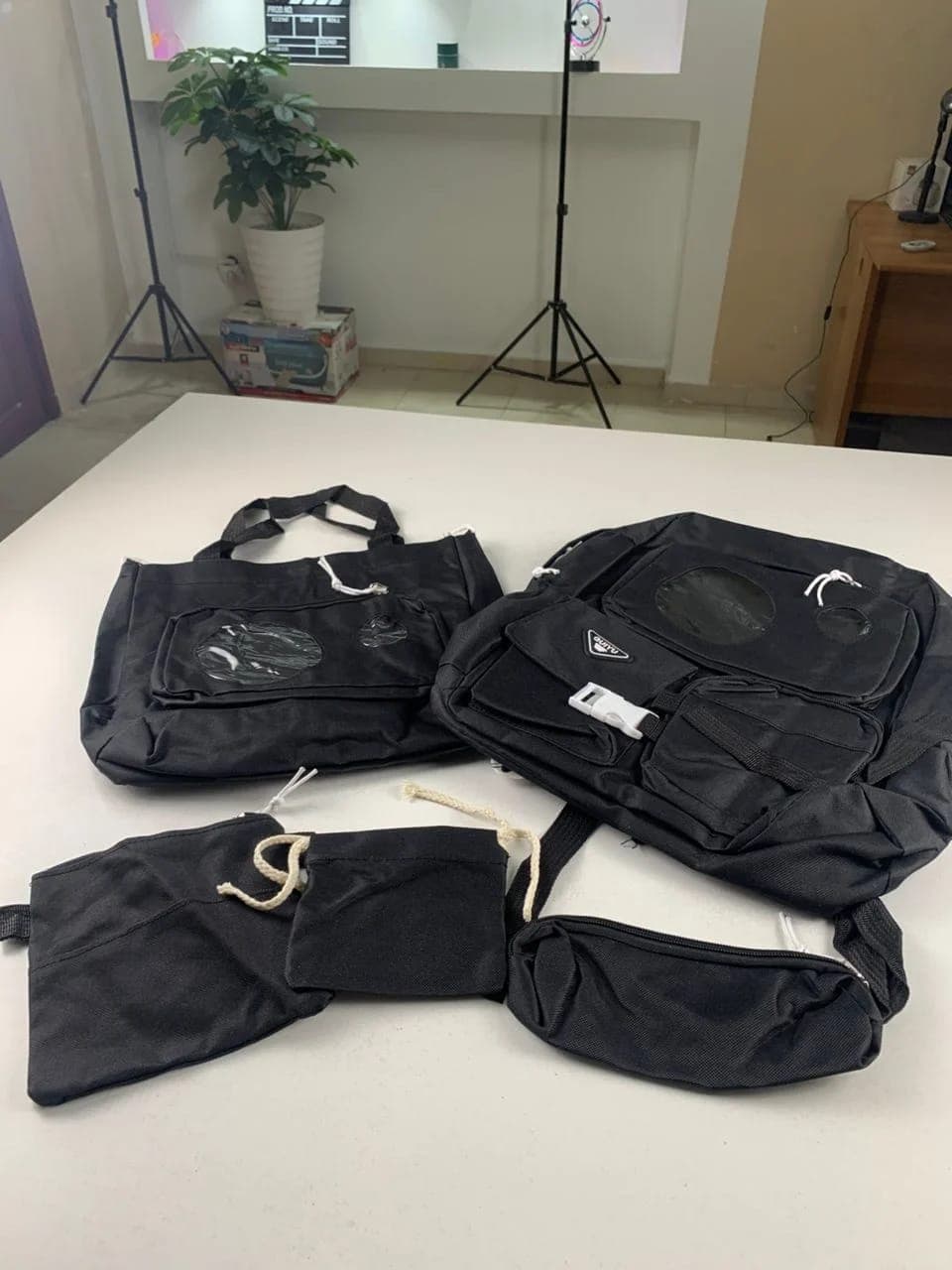 Ensemble de sacs d’école Kawai pour adolescents 5Pcs Guiyu V2 Noir – محفظة 5 قطع كاواي أسود 5