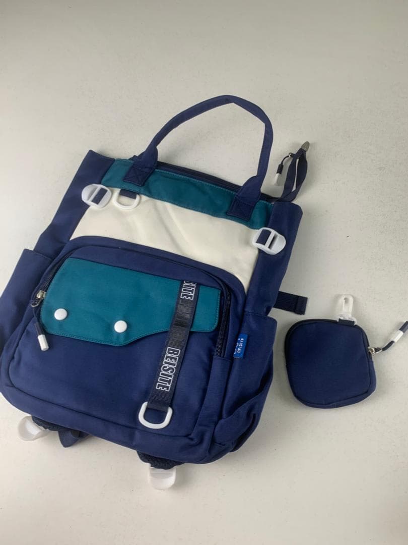 Ensemble de sacs d’école Kawai pour Enfants 2Pcs Avec Pochette Bleu – محفظة 2 قطع كاواي مع محفظة صغيرة أزرق 5