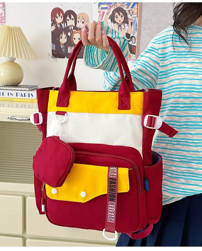 Ensemble de sacs d’école Kawai pour Enfants 2Pcs Avec Pochette Rouge – محفظة 2 قطع كاواي مع محفظة صغيرة أحمر 5