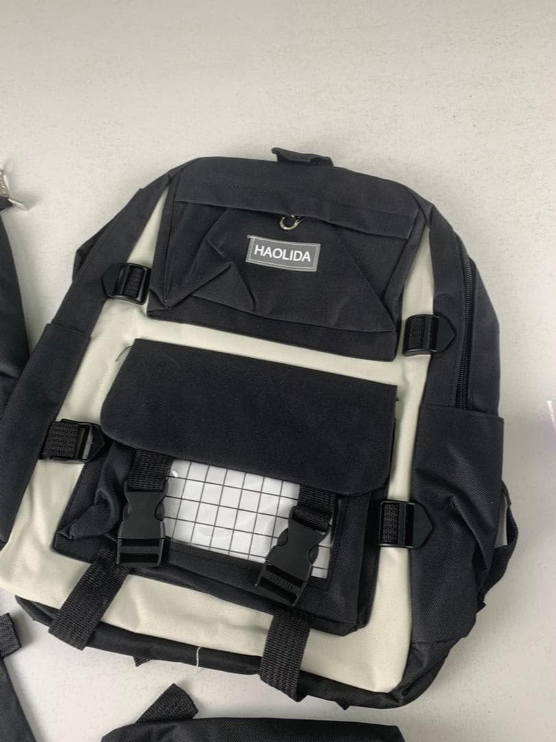 Ensemble de sacs d’école Kawai pour adolescents 4Pcs HAOLIDA V1 Noir – محفظة 4 قطع كاواي أسود 5