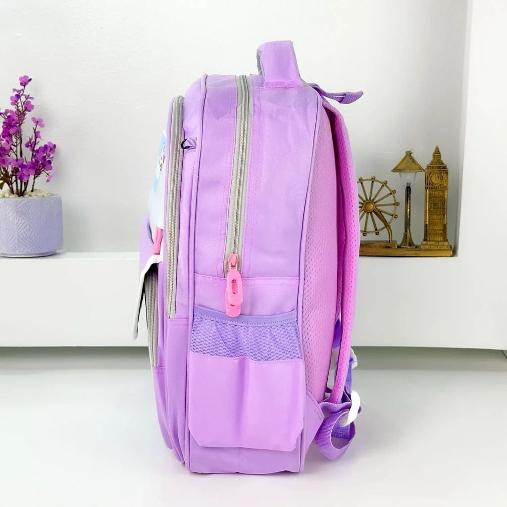 Sac à Dos pour Enfants avec Trousse Assortie 2504 Mauve – حقيبة ظهر مدرسية للأطفال مع مقلمة بنفسجي 2
