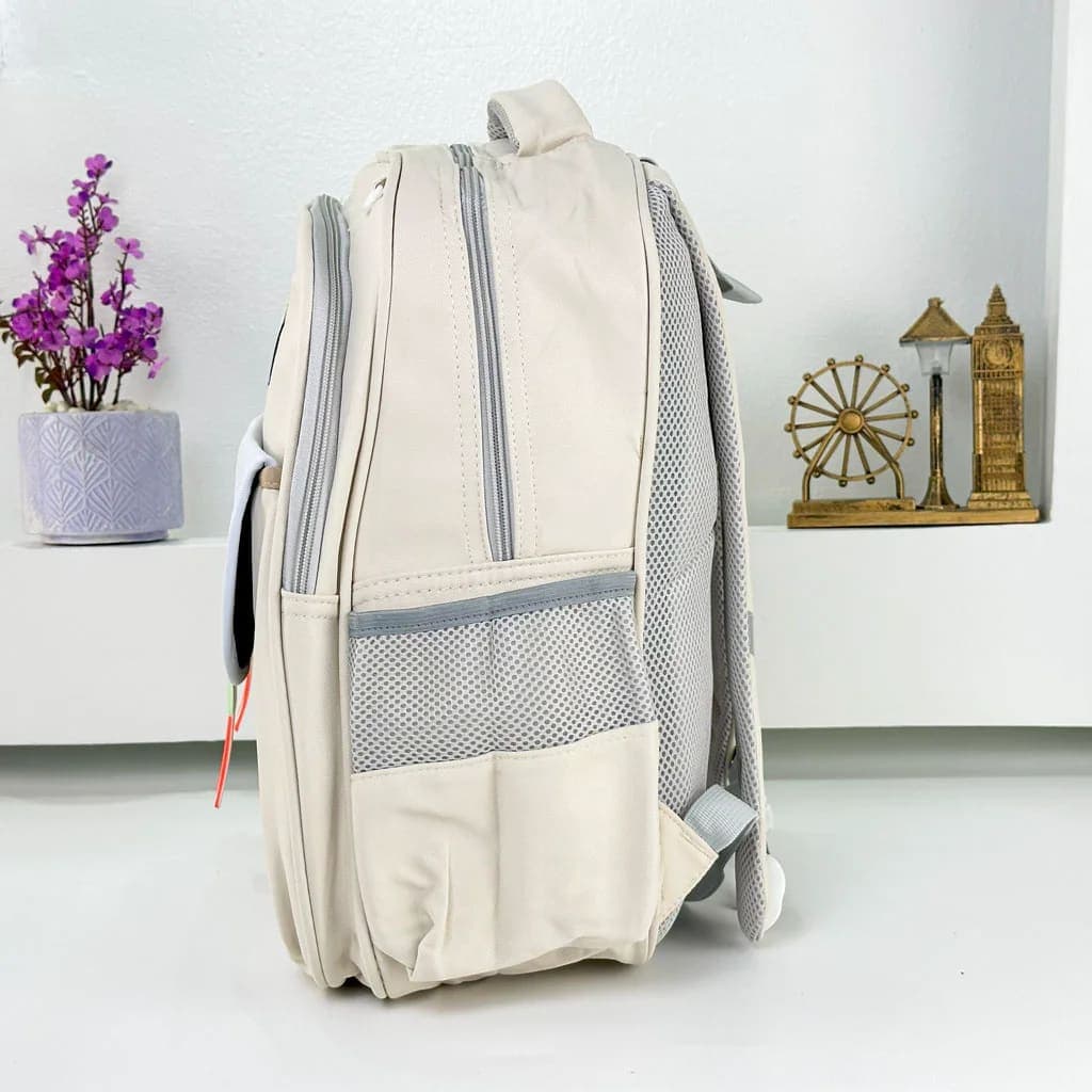 Sac à Dos pour Enfants avec Trousse Assortie KBAG Beige – حقيبة ظهر مدرسية للأطفال مع مقلمة بيج 3
