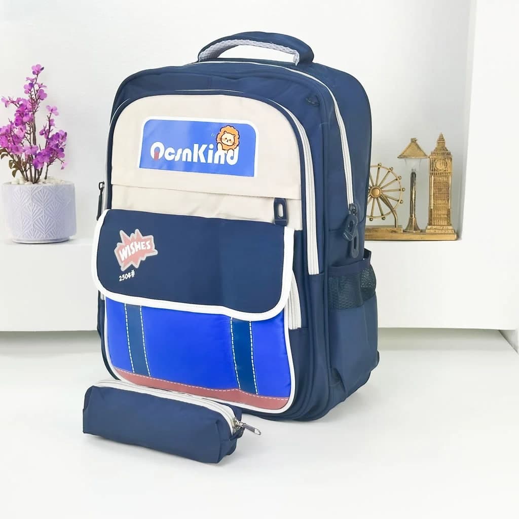 Sac à Dos pour Enfants avec Trousse Assortie 2504 Bleu Nuit – حقيبة ظهر مدرسية للأطفال مع مقلمة أزرق غامق 6