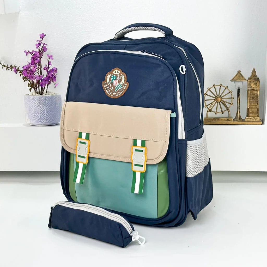 Sac à Dos pour Enfants avec Trousse Assortie KBAG Bleu Nuit V1 – حقيبة ظهر مدرسية للأطفال مع مقلمة أزرق ليلي 2