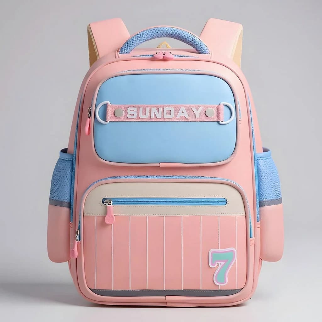 Sac à Dos Scolaire pour Enfants SUNDAY Rose – حقيبة ظهر مدرسية للأطفال وردي 3